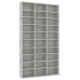 Armario para CDs madera contrachapada gris 102x16x177,5 cm