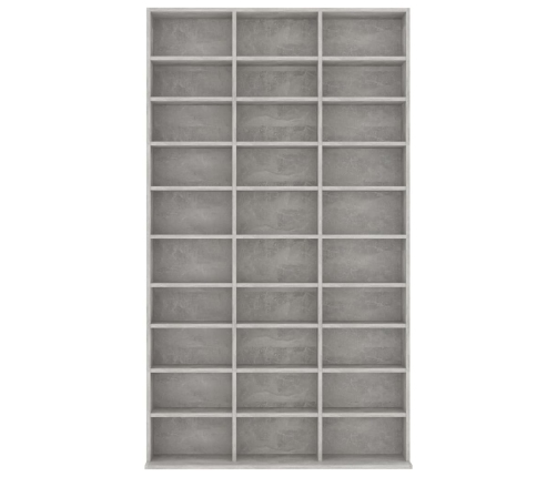 Armario para CDs madera contrachapada gris 102x16x177,5 cm