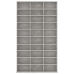 Armario para CDs madera contrachapada gris 102x16x177,5 cm