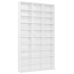 Armario CDs madera contrachapada blanco brillo 102x16x177,5 cm