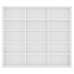 Armario para CDs madera contrachapada blanco 102x23x89,5 cm