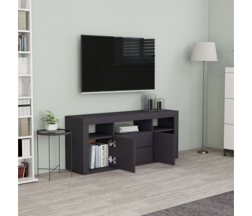 Mueble para TV madera contrachapada gris 120x30x50 cm