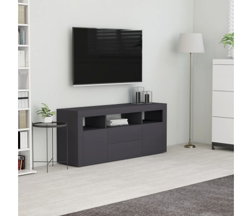 vidaXL Mueble para TV madera contrachapada gris 120x30x50 cm