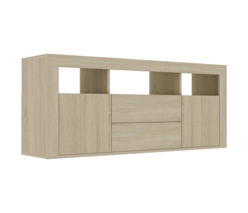 vidaXL Mueble para TV madera contrachapada color roble 120x30x50 cm