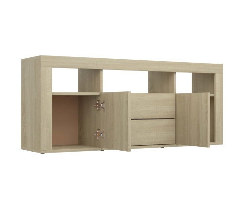 vidaXL Mueble para TV madera contrachapada color roble 120x30x50 cm