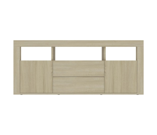 vidaXL Mueble para TV madera contrachapada color roble 120x30x50 cm