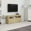 Mueble para TV madera contrachapada color roble 120x30x50 cm