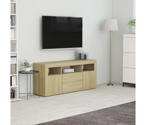 vidaXL Mueble para TV madera contrachapada color roble 120x30x50 cm