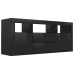 Mueble TV madera contrachapada negro brillante 120x30x50 cm