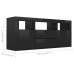 Mueble TV madera contrachapada negro brillante 120x30x50 cm