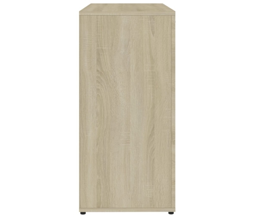 Aparador de madera contrachapada color roble Sonoma 80x36x75 cm