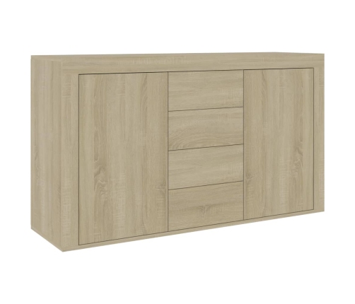 Aparador madera contrachapada color roble Sonoma 120x36x69 cm