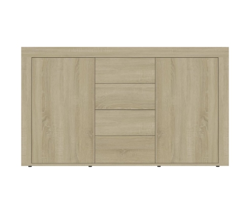 Aparador madera contrachapada color roble Sonoma 120x36x69 cm