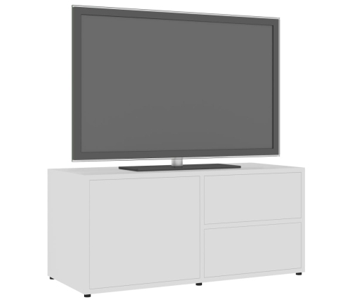 Mueble para TV madera contrachapada blanco 80x34x36 cm