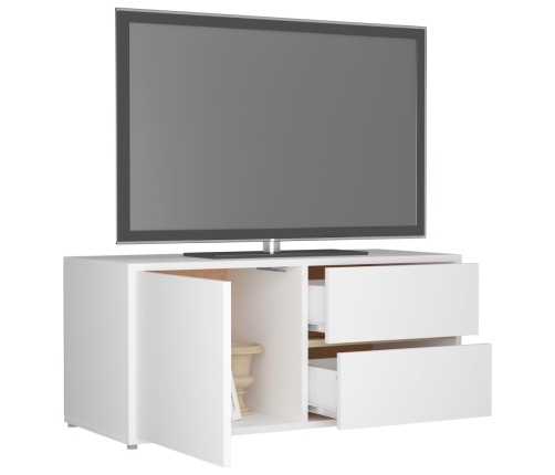 Mueble para TV madera contrachapada blanco 80x34x36 cm