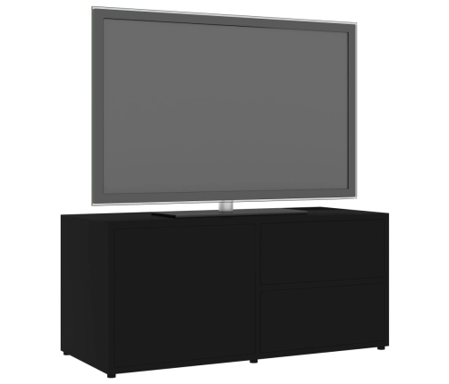 Mueble para TV madera contrachapada negro 80x34x36 cm