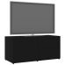 Mueble para TV madera contrachapada negro 80x34x36 cm