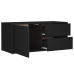 Mueble para TV madera contrachapada negro 80x34x36 cm