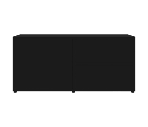 Mueble para TV madera contrachapada negro 80x34x36 cm