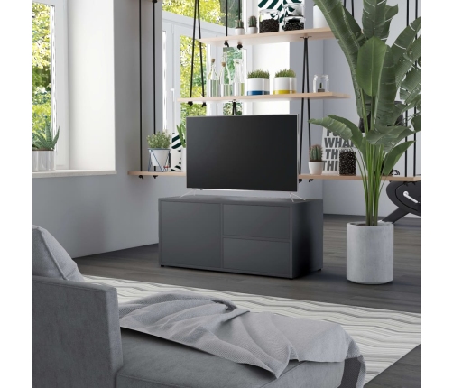 vidaXL Mueble para TV madera contrachapada gris 80x34x36 cm