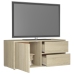 Mueble para TV madera contrachapada color roble 80x34x36 cm