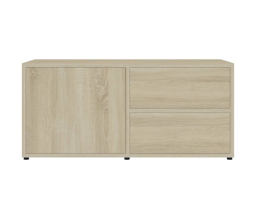 Mueble para TV madera contrachapada color roble 80x34x36 cm