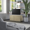 Mueble para TV madera contrachapada color roble 80x34x36 cm