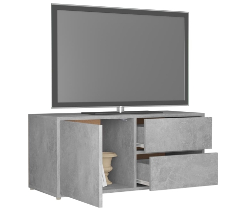 Mueble para TV madera contrachapada gris hormigón 80x34x36 cm