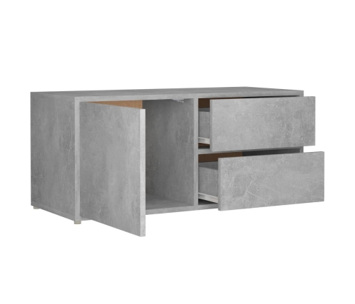 Mueble para TV madera contrachapada gris hormigón 80x34x36 cm