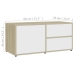 Mueble para TV madera contrachapada blanco y roble 80x34x36 cm