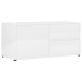 vidaXL Mueble TV madera contrachapada blanco brillante 80x34x36 cm