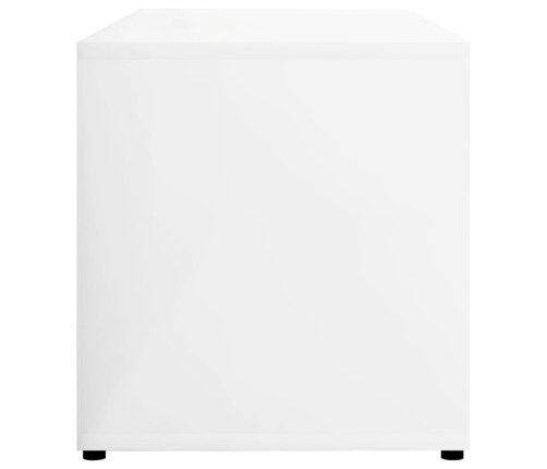 vidaXL Mueble TV madera contrachapada blanco brillante 80x34x36 cm