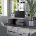 Mueble TV madera contrachapada gris brillante 80x34x36 cm