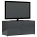 Mueble TV madera contrachapada gris brillante 80x34x36 cm