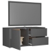 Mueble TV madera contrachapada gris brillante 80x34x36 cm