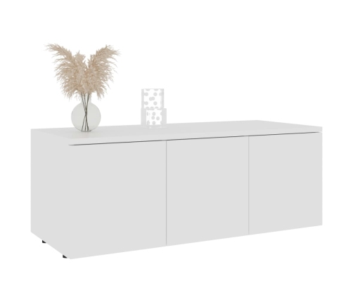 Mueble para TV madera contrachapada blanco 80x34x30 cm