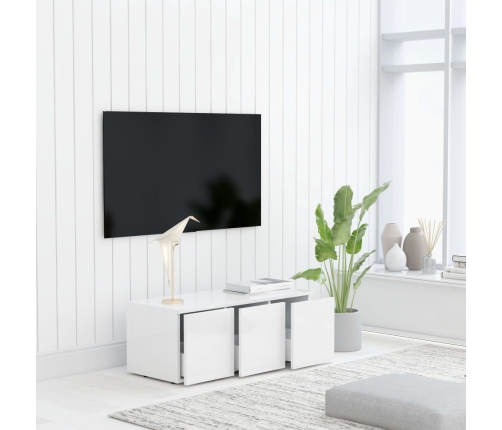 Mueble para TV madera contrachapada blanco 80x34x30 cm