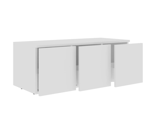 Mueble para TV madera contrachapada blanco 80x34x30 cm