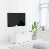 Mueble para TV madera contrachapada blanco 80x34x30 cm