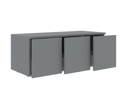 Mueble para TV madera contrachapada gris 80x34x30 cm