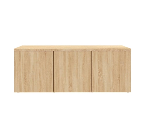 vidaXL Mueble de TV madera contrachapada color roble 80x34x30 cm