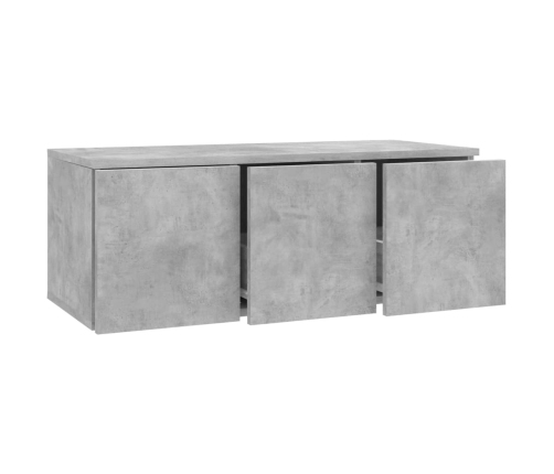 vidaXL Mueble para TV madera contrachapada gris hormigón 80x34x30 cm