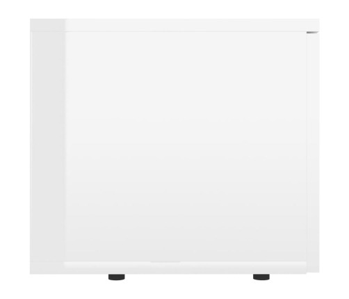 Mueble TV madera contrachapada blanco brillante 80x34x30 cm