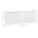 Mueble TV madera contrachapada blanco brillante 80x34x30 cm