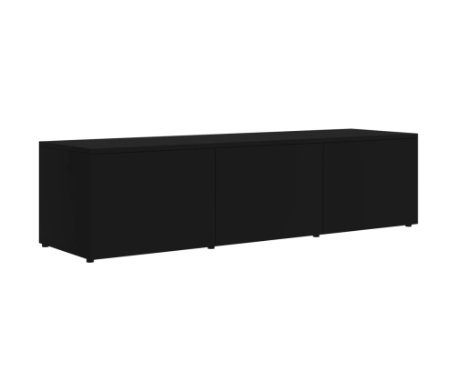 Mueble para TV madera contrachapada negro 120x34x30 cm