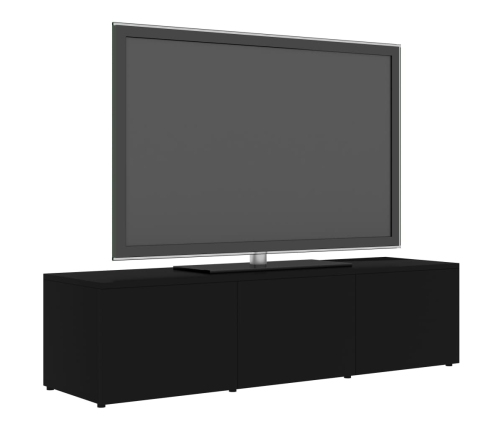 Mueble para TV madera contrachapada negro 120x34x30 cm