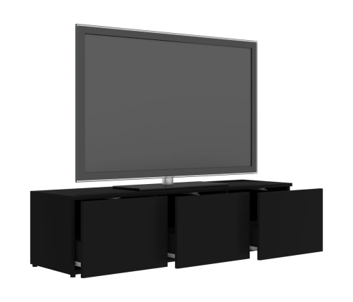 Mueble para TV madera contrachapada negro 120x34x30 cm