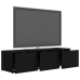 Mueble para TV madera contrachapada negro 120x34x30 cm