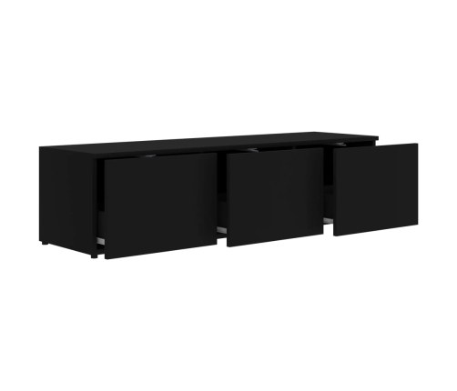 Mueble para TV madera contrachapada negro 120x34x30 cm