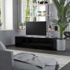 Mueble para TV madera contrachapada negro 120x34x30 cm